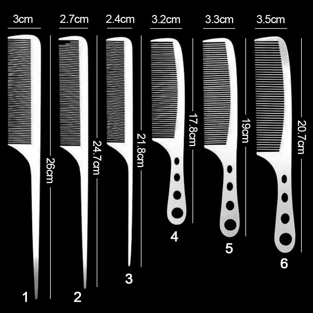 Stainless Steel Anti-Static Barber Comb | Ultra-Thin Styling Barber Styling Comb QXL
