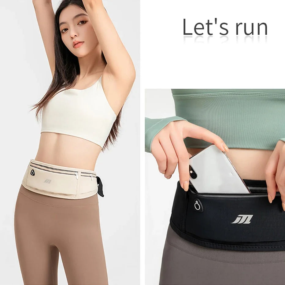 CWILKES 3-Pocket Running Waist Bag | Sports Belt Pouch Running Waist Bag QXL