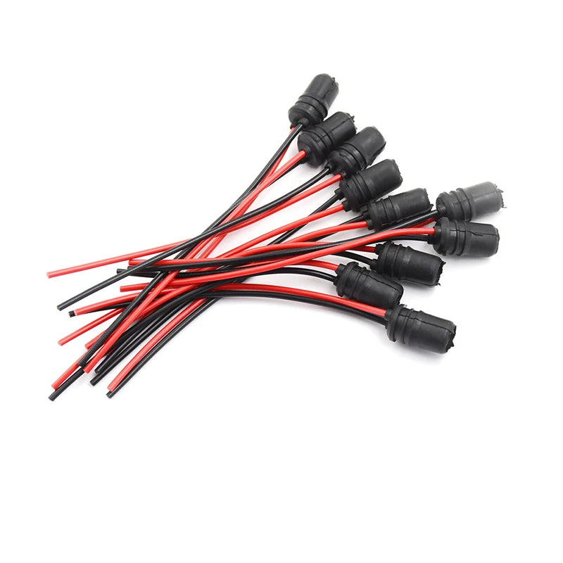 10-Pack T10 W5W Wedge Bulb Socket Extension Holders | Rubber Bulb Socket Holder QXL