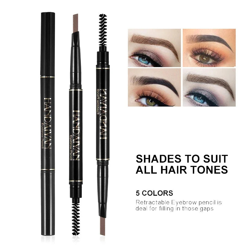 Double-Ended Waterproof Eyebrow Pencil | 5 Shades & Spoolie Eyebrow Pencil QXL