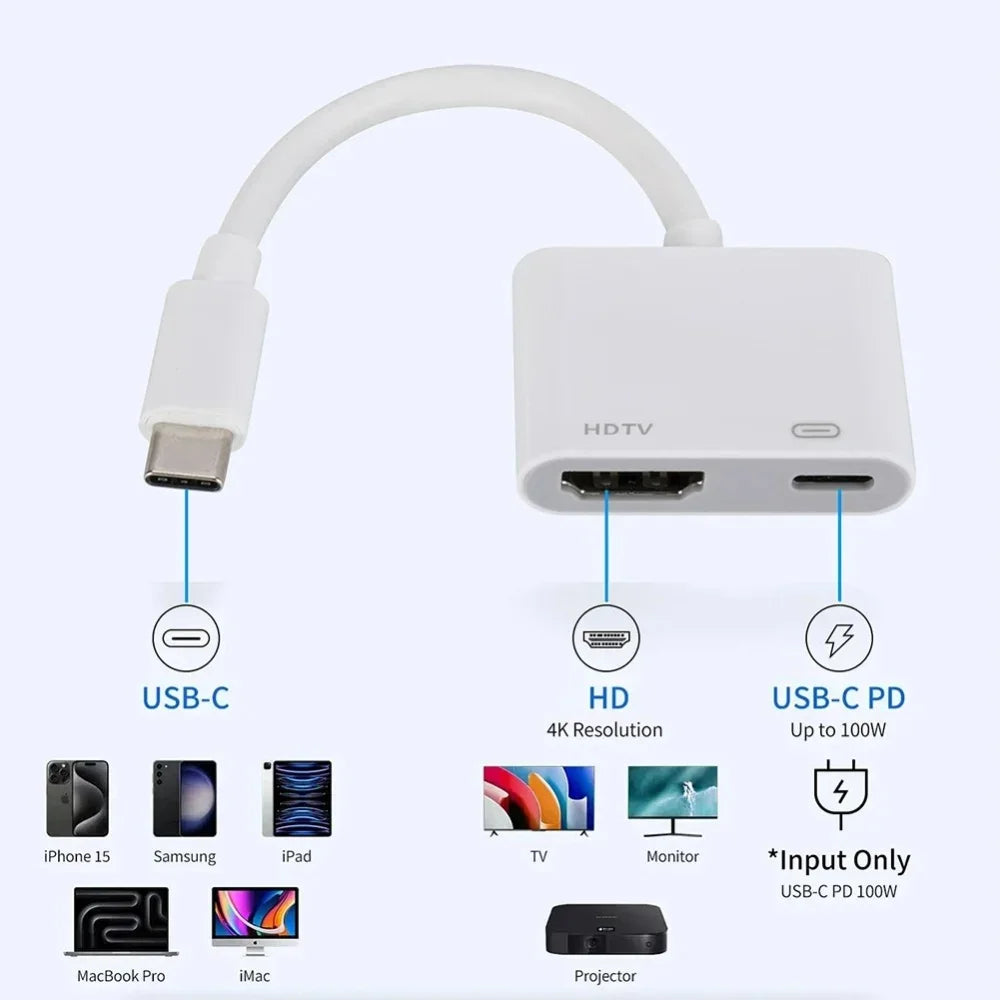 USB-C to HDMI 4K 60Hz Adapter for iPhone, MacBook & More USB-C HDMI Adapter QXL