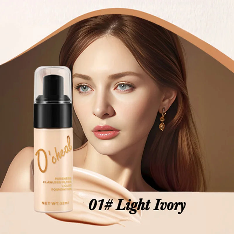 OCHEAL Dark Skin Liquid Foundation BB Cream | Full Coverage Liquid Foundation QXL