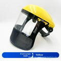 Safety Helmet Full Face Mesh Shield | Garden & Chainsaw Use Safety Helmet QXL Yellow