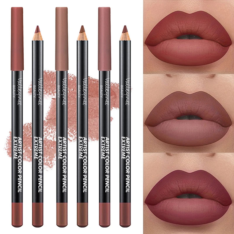 3-Piece Nude Lip Liner Set | Waterproof Matte Long-Lasting Lip Liner Set QXL