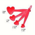 4-Piece Heart Shaped Measuring Cups & Spoon Set Measuring Cup Set QXL B