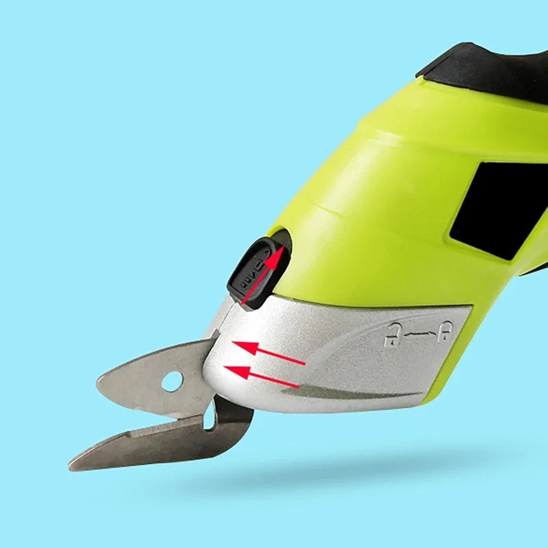 Cordless Electric Fabric Scissors 20W | 2 Blades Auto Cutter Electric Fabric Scissors QXL
