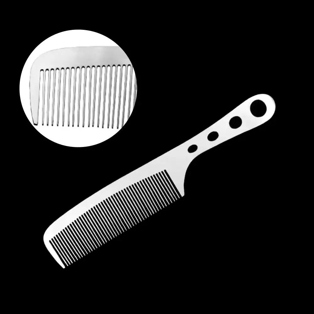 Stainless Steel Anti-Static Barber Comb | Ultra-Thin Styling Barber Styling Comb QXL 4