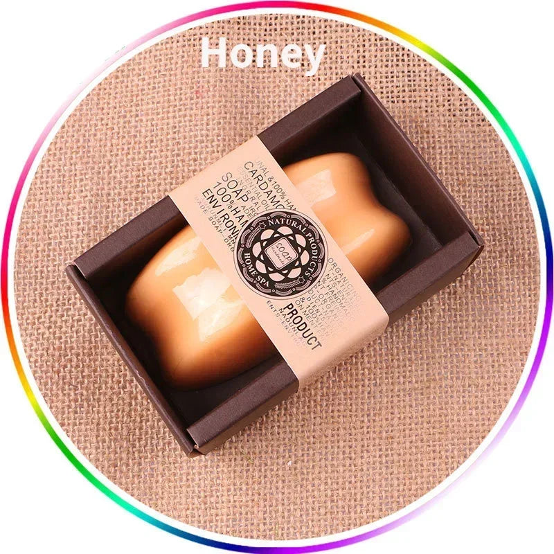 130g Goat Milk Essential Oil Handmade Soap – 7 Scents Handmade Bar Soap QXL Honey
