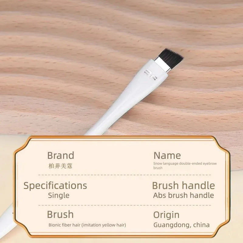 Double-Ended Eyebrow & Eyeliner Brush | Wool Fiber Tip Eye Makeup Brush QXL