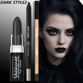 Dark Punk 3-Piece Makeup Set | Matte Black Lipstick & Eyeliner Makeup Set QXL Dark Set2