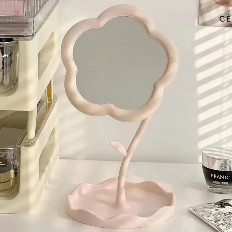 Sunflower Vanity Mirror | Desktop Makeup & Jewelry Hook Vanity Mirror QXL