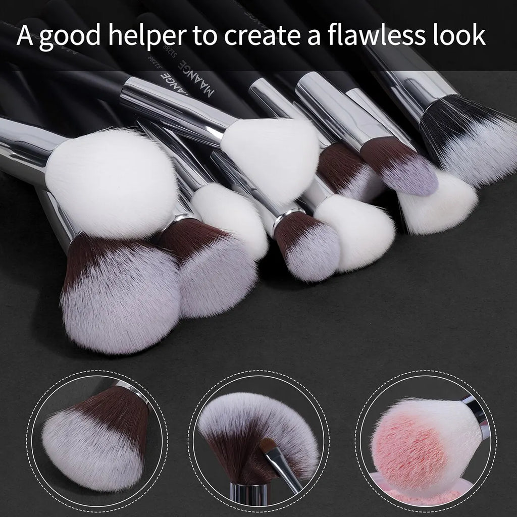 MAANGE 30-Pc Professional Makeup Brush Set – Soft Synthetic Makeup Brush Set QXL
