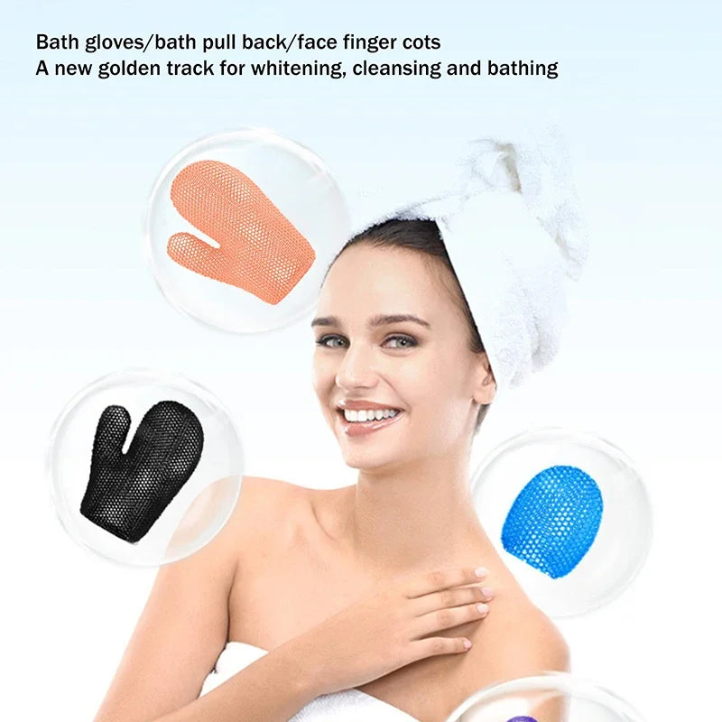 TPU Exfoliating Shower Glove | Honeycomb Antibacterial Bath Mitt Exfoliating Bath Glove QXL