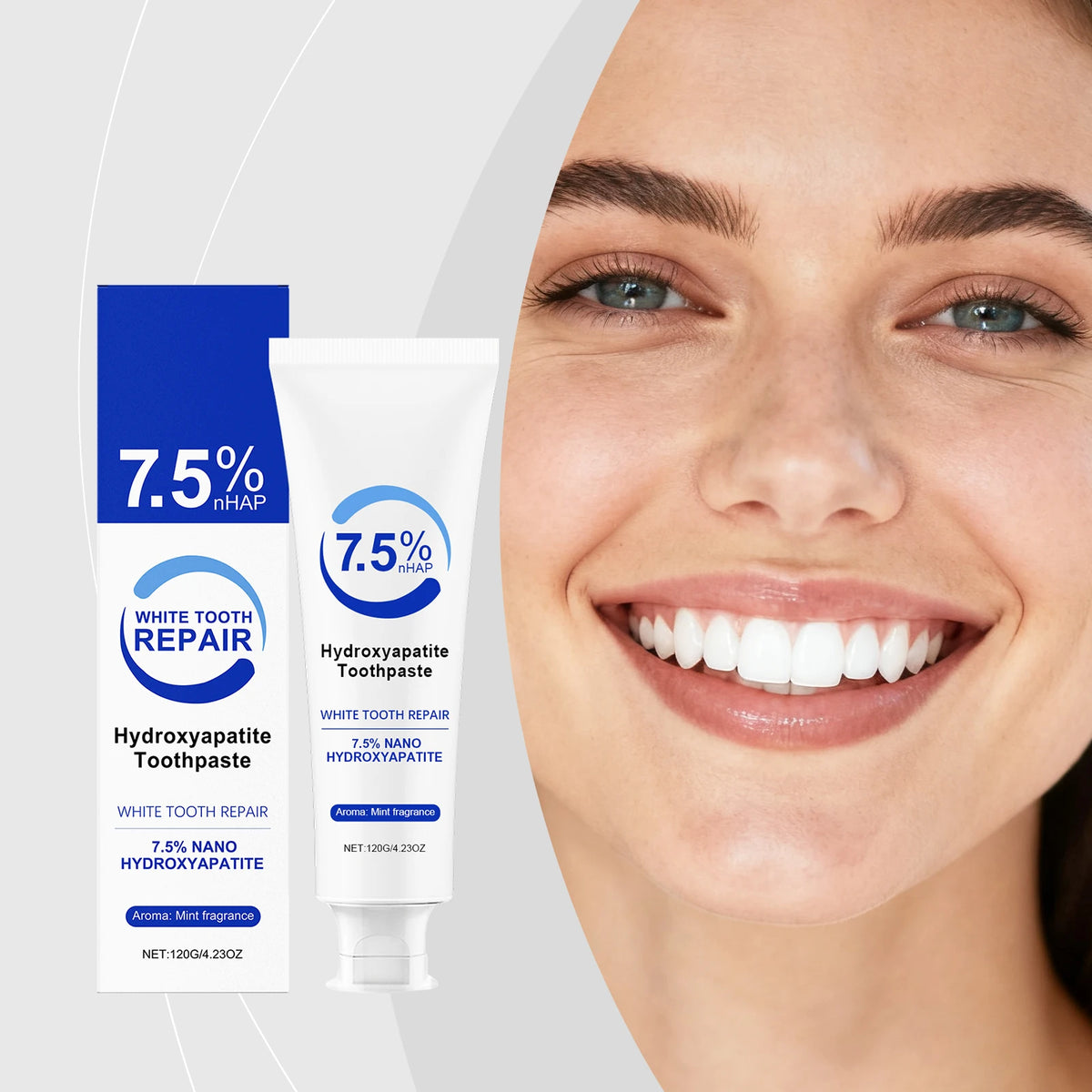 Hydroxyapatite Whitening Toothpaste | Mint Fresh 120g Whitening Toothpaste QXL