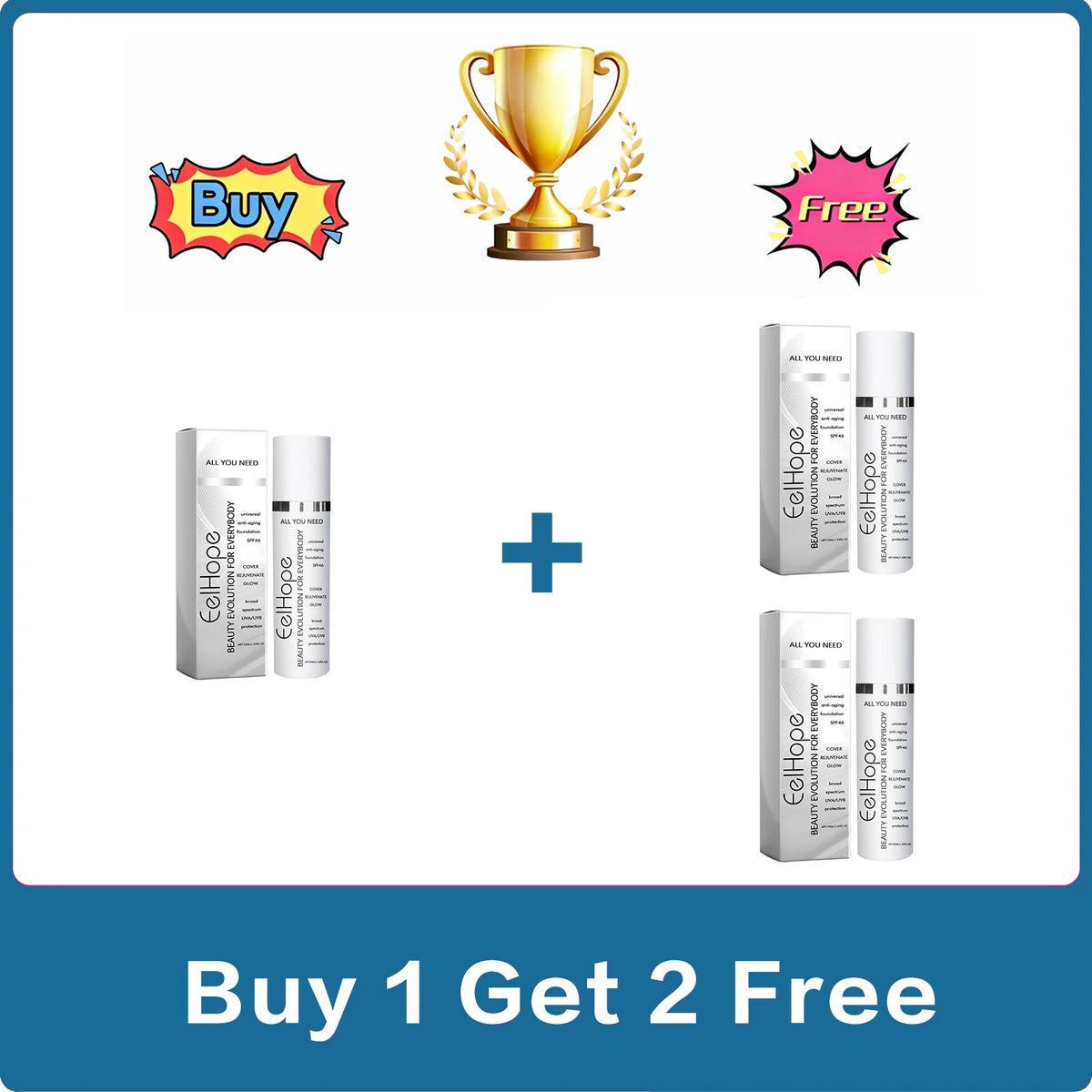 Eelhope Full Coverage Liquid Foundation – Hydrating & Bright Liquid Foundation QXL Buy 1 Get 2 Free