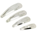 100-Pack Metal Snap Hair Clips 3–10cm | Silver & Black DIY Bows Snap Hair Clips QXL 8cm