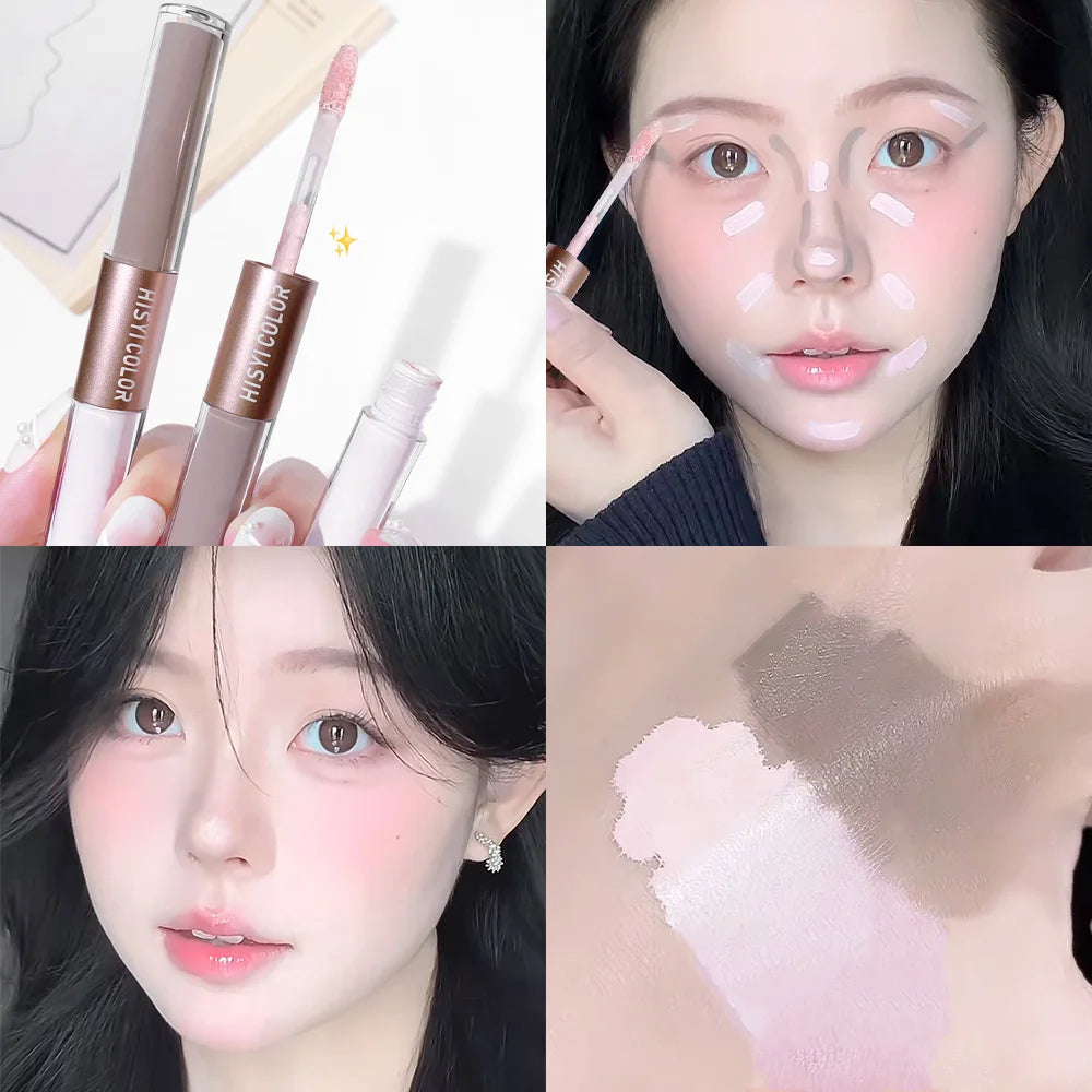 HISYI Dual-Head Cream Highlighter | Waterproof & Long-Lasting Cream Highlighter QXL H2209-01