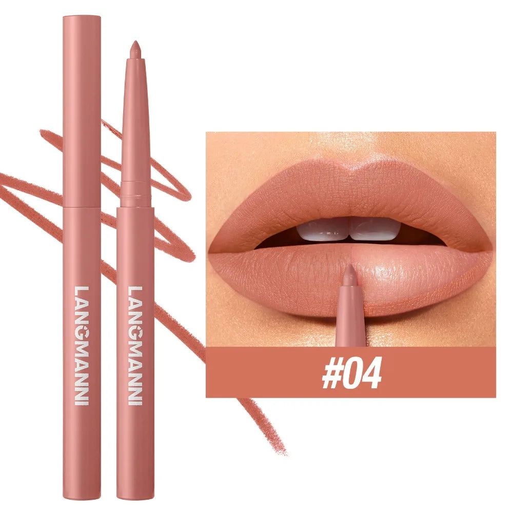 12-Color Matte Lip Liner Pencil | Waterproof Long-Lasting Matte Lip Liner QXL 04