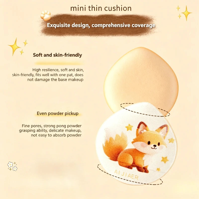 5-Pc Cat Makeup Sponge Puff Set | Wet & Dry with Storage Case Makeup Sponge Puff Set QXL