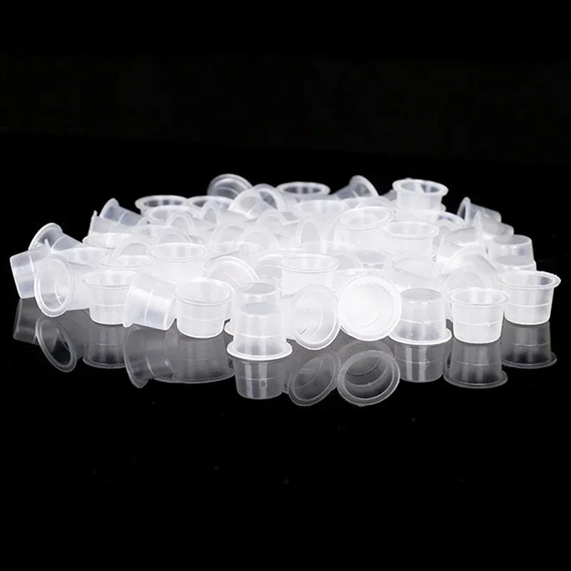 100-Pack Disposable Tattoo Ink Cups S/M/L | Pigment Holders Tattoo Ink Cups QXL