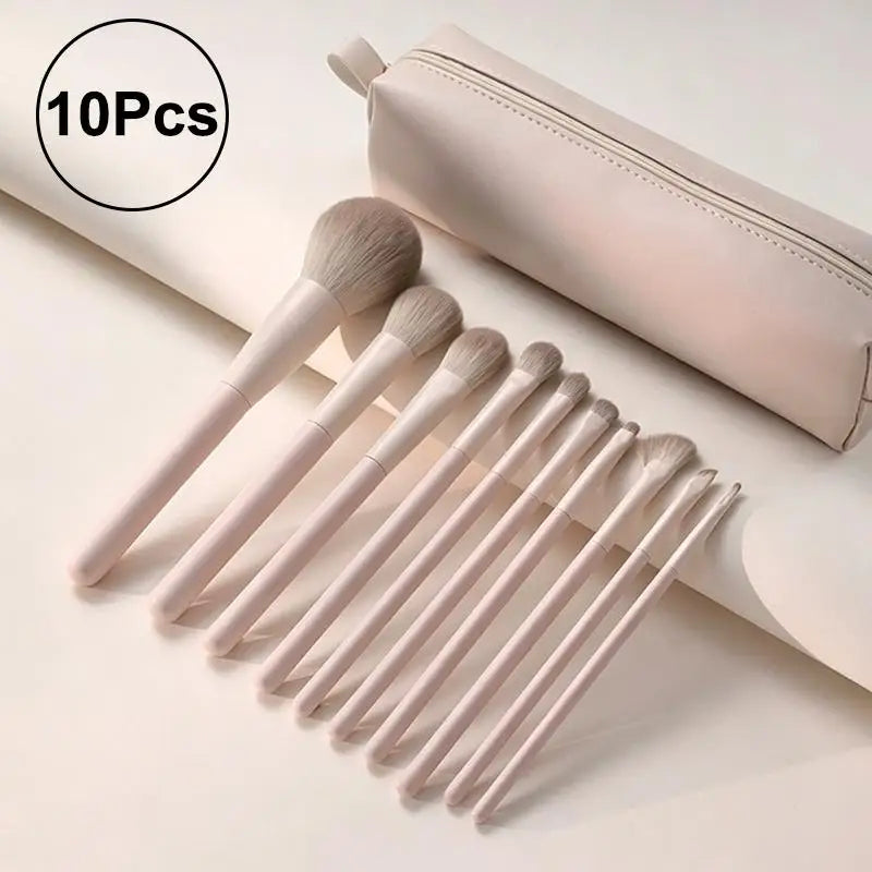 Beginner Makeup Brush Set 7–13 Pcs | Foundation & Eyeshadow Makeup Brush Set QXL 10Pcs