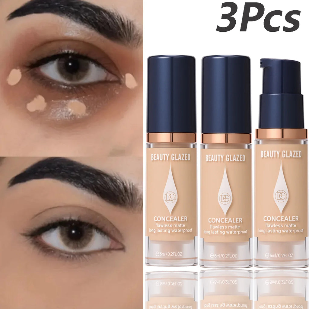 3-Pc Full Coverage Concealer Foundation Set – Waterproof Matte Concealer Foundation Set QXL