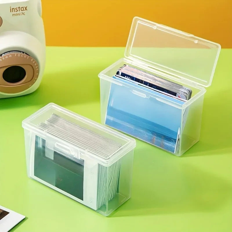 Transparent Plastic Photo Card Storage Box | Card Organizer Card Storage Box QXL