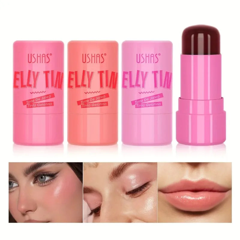 3-in-1 Jelly Blush Stick | Lip Balm, Eyeshadow & Blush Multi-Use Blush Stick QXL