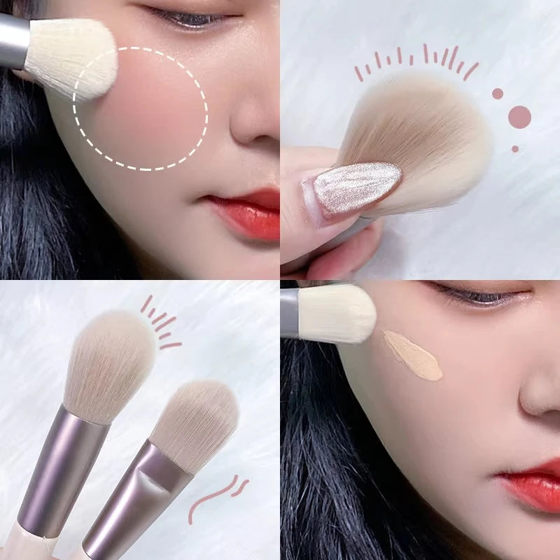 8-Piece Mini Soft Makeup Brush Set – Foundation & Eyeshadow Makeup Brush Set QXL