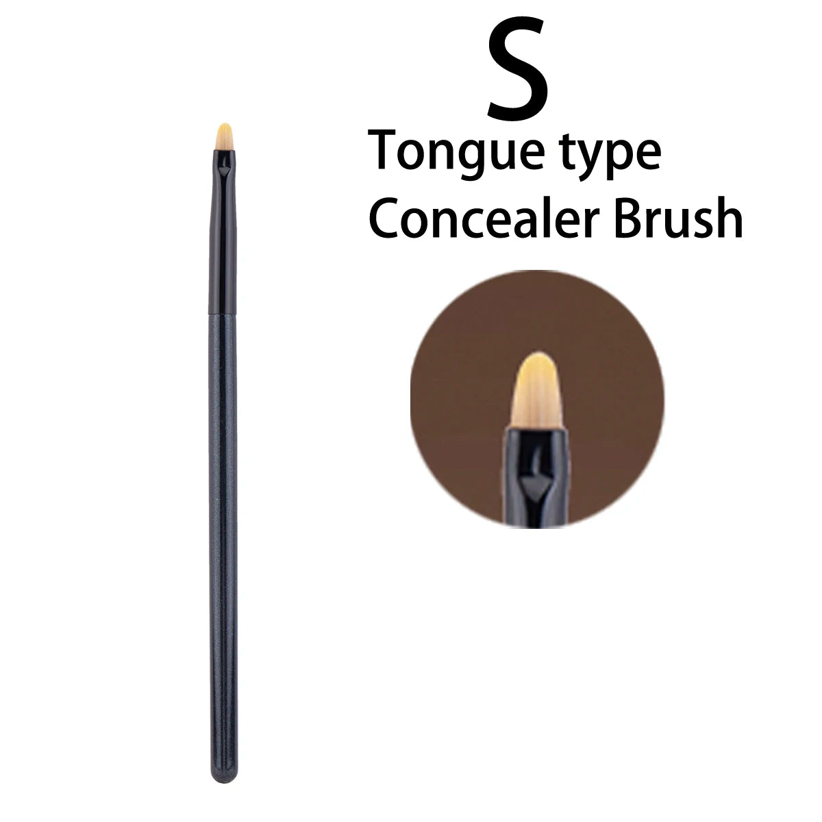 Ultra Thin Flat Round Tongue Foundation & Concealer Brush Foundation Makeup Brush QXL