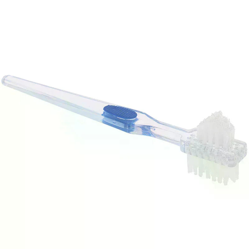 Double-Sided Denture Brush | Ultra-Soft False Teeth Cleaner Denture Cleaning Brush QXL