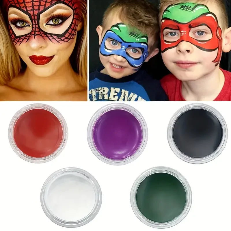VERONNI 10g Face & Body Paint + 6 Brushes | Halloween Cosplay Face & Body Paint QXL