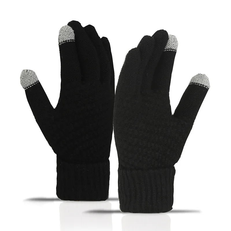 Winter Touchscreen Gloves | Windproof Cycling Ski Fishing Winter Sports Gloves QXL 1Pair Black M