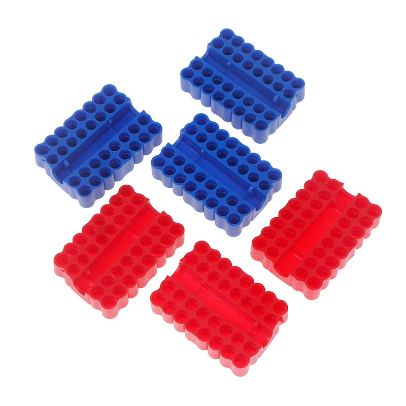 Twin Pack 32-Slot 1/4" Hex Shank Bit Holder & Drill Organizer Bit Holder Organizer QXL