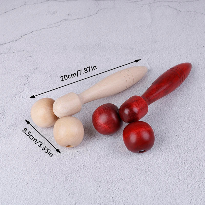 Natural Wood Face & Eye Roller Massager for Neck & Body Face Roller Massager QXL