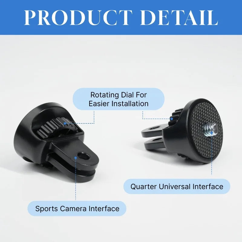 360° Rotating Action Camera Adapter | GoPro & Insta360 1/4-20 Camera Mount Adapter QXL