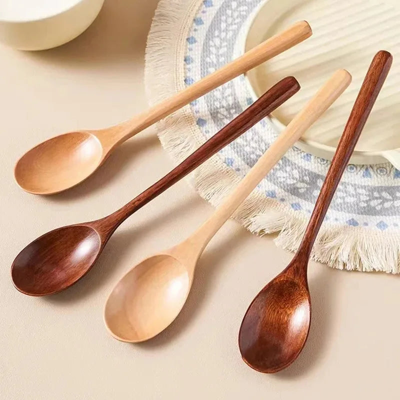 Wooden Spoon Set – Soup, Tea, Coffee & Honey Spoons Wooden Kitchen Spoons QXL