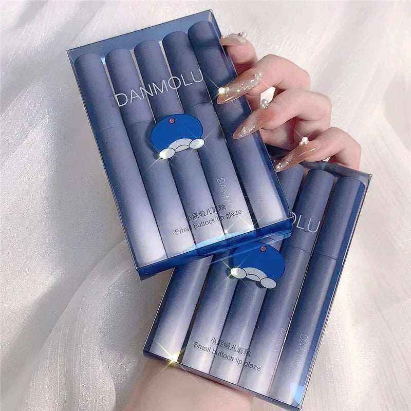 5-Color Matte Lip Glaze Set | Waterproof Long-Lasting Lip Tint Matte Lip Glaze Set QXL
