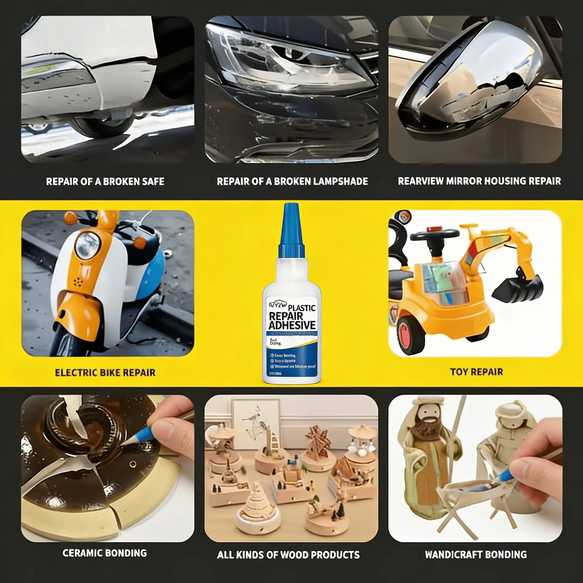 20ml Plastic Welding Glue | Fast-Drying Strong Bond Adhesive Plastic Welding Adhesive QXL