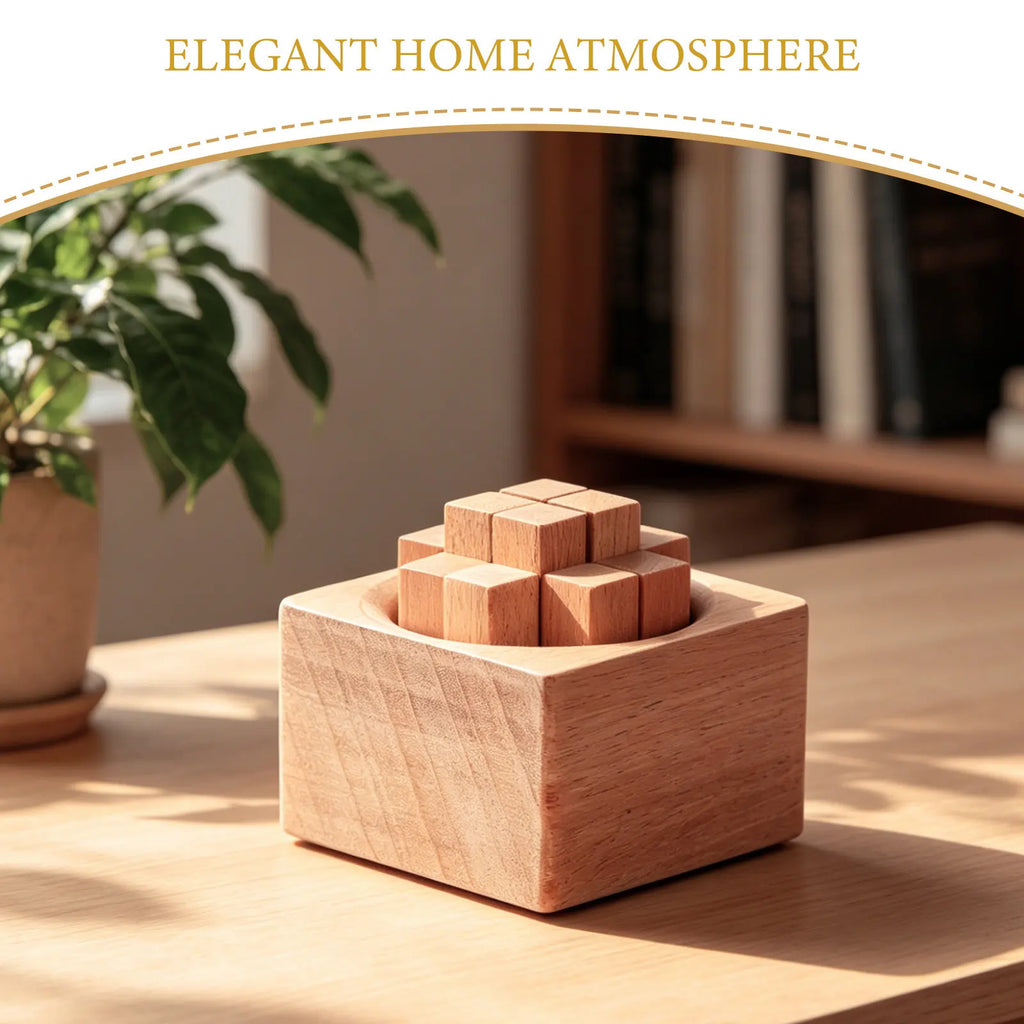 2-Pack Rustic Wood Passive Essential Oil Diffuser Scent Blocks Wood Aromatherapy Diffuser QXL