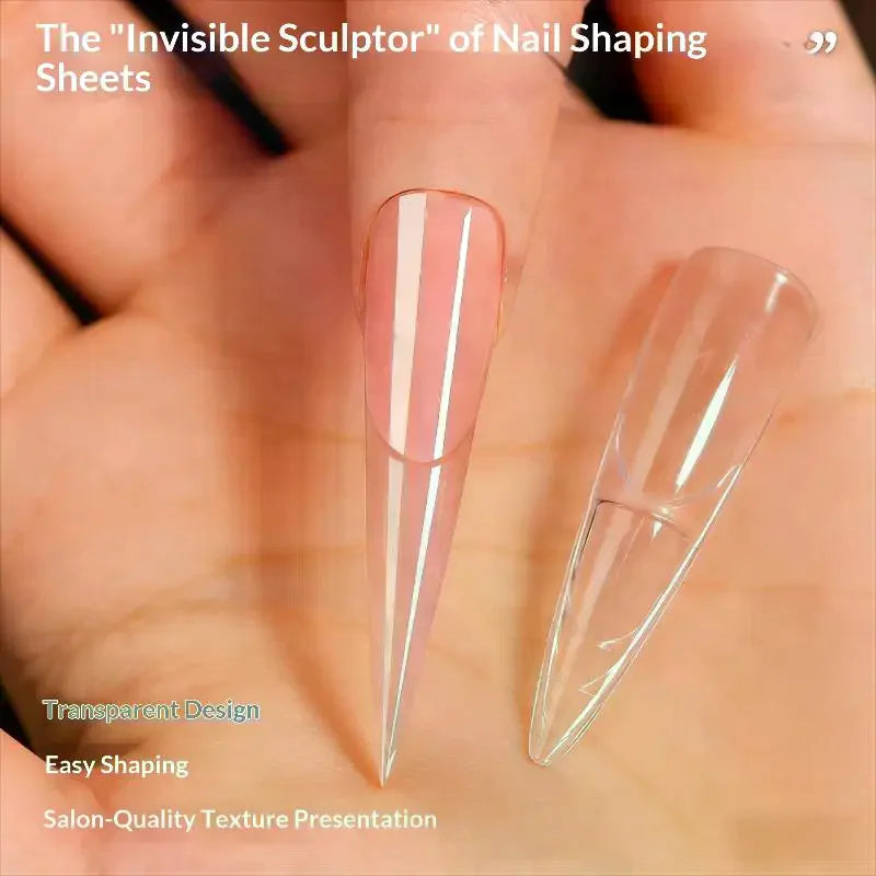150-Pc Transparent Dual Nail Forms | 15 Sizes French Tip Nail Extension Forms QXL
