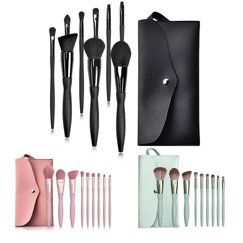 9-Piece Black Diamond Waist Makeup Brush Set for Beginners Makeup Brush Set QXL
