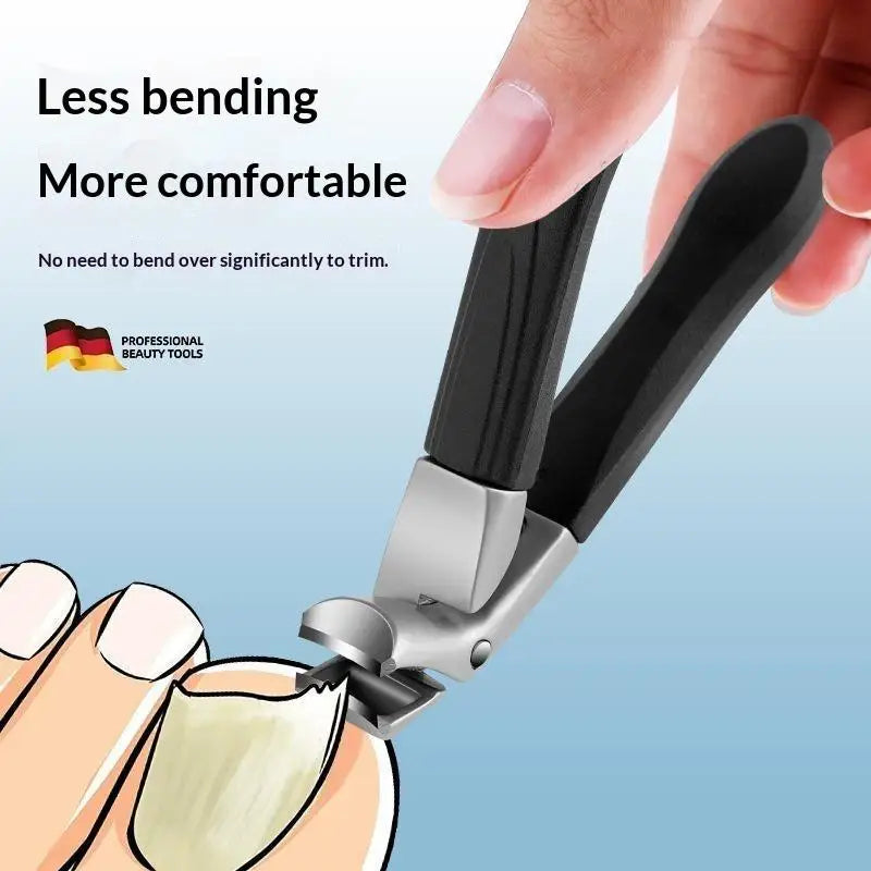 Wide Jaw Stainless Steel Nail Clipper | Anti-Slip TPR Grip Nail Clipper QXL