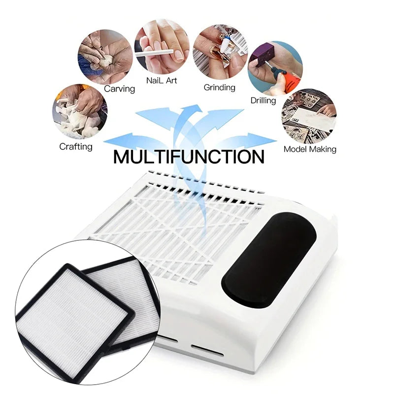 Nail Dust Collector Replacement Filter | Reusable Manicure Nail Vacuum Filter QXL