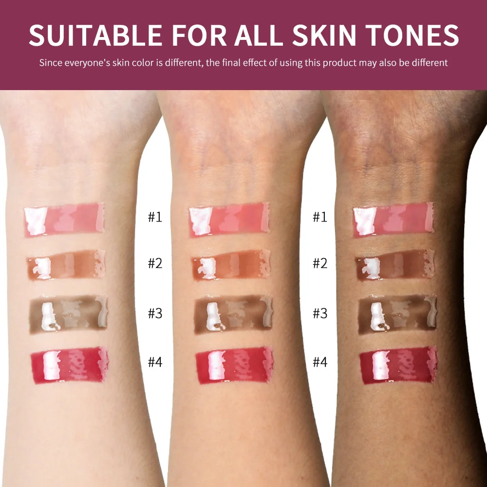 Lakerain Peptide Lip Tint | Moisturising Lip Gloss 4 Shades Lip Gloss Tint QXL