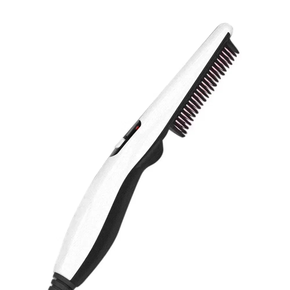 Electric Hair & Beard Straightening Comb for Men | Quick Styler Hair Straightening Comb QXL WHITE EU