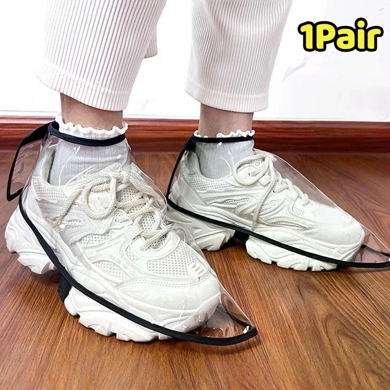 Transparent Barber Shoe Covers | PVC Hair Guard 1 Pair Barber Shoe Covers QXL