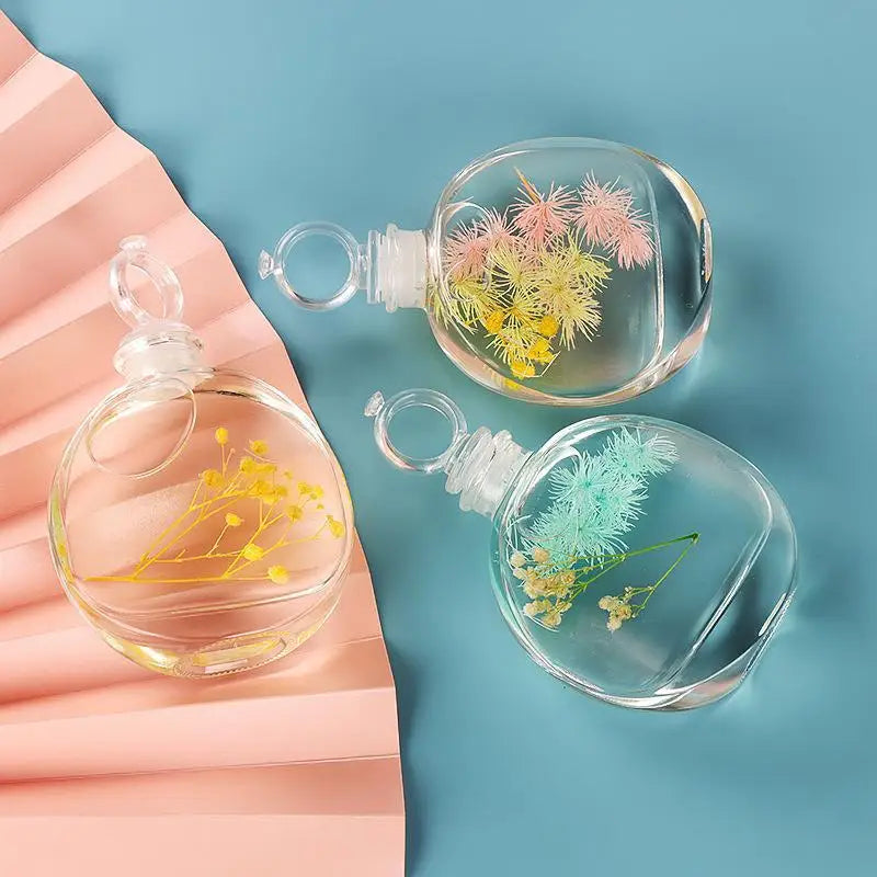 100ml Round Glass Bottle with Stopper | Perfume & Essential Oils Glass Perfume Bottle QXL