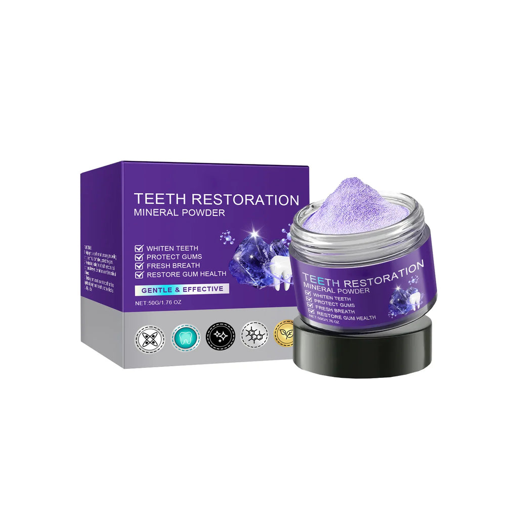 Purple Mineral Tooth Powder – Whitening & Fresh Breath 50g Whitening Tooth Powder QXL 50g boxed