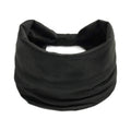Boho Wide Knot Turban Headband – Elastic Headwrap for Women Turban Headband QXL black Size fits all